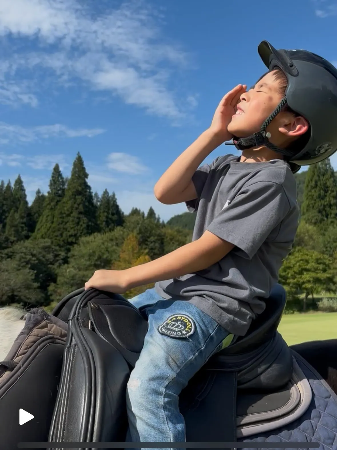 馬の上で思いっきり歌うよ！
